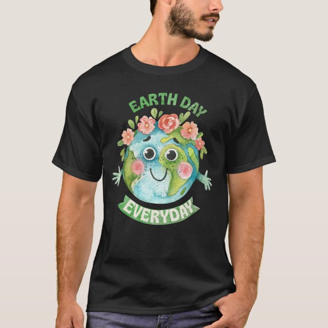 Camiseta Groovy Earth Day Everyday Save Earth Inspiration (Anverso)