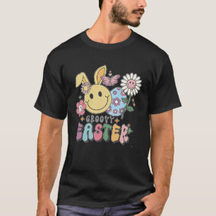 Camiseta Groovy Easter Bunny Costume Cutre de Huevos Retro 