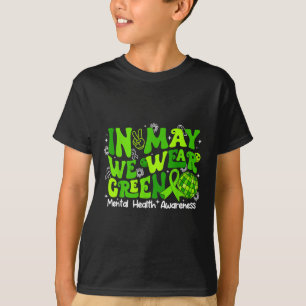 Camiseta Groovy En Mayo Usamos Salud Mental De Cinta Verde 