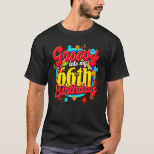 Camiseta Groovy en mi cumpleaños número 66