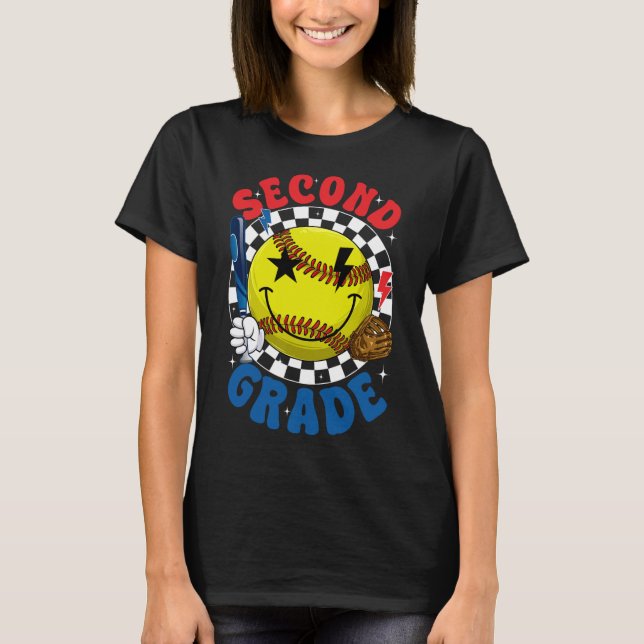 Camiseta Groovy Equipo De Segundo Grado Softll Primer Día D (Anverso)