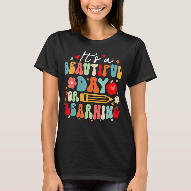 Camiseta Groovy es un bello día para aprender St. (Anverso)
