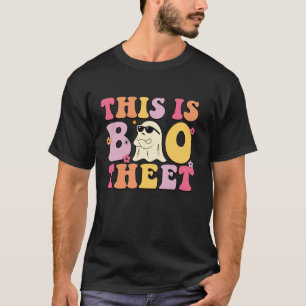 Camiseta Groovy Esta Es La Hoja De Boo Cute Fantasma Gracio