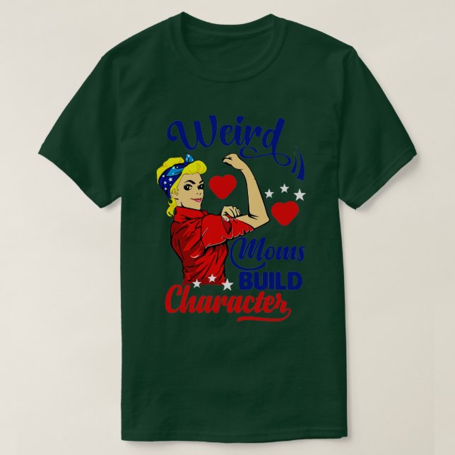 Camiseta groovy extraño mamás construir personaje 308 (Diseño del anverso)