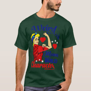 Camiseta groovy extraño mamás construir personaje 308