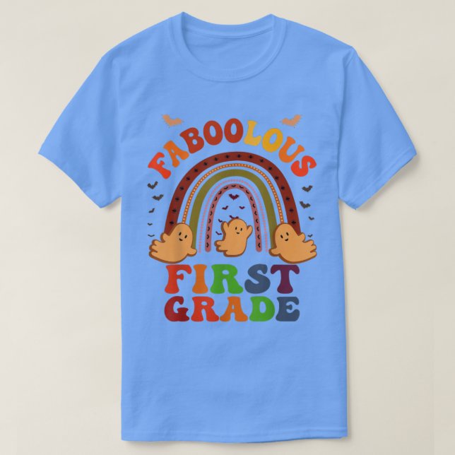 Camiseta Groovy FABOOLOUS 1er GRADO CÓDIGO DE PROFESOR (Diseño del anverso)