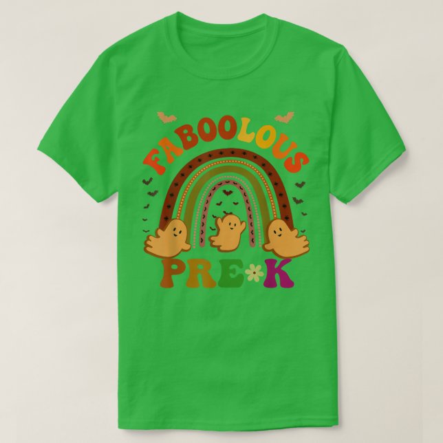 Camiseta Groovy FABOOLOUS PRE-K TEACHER Costume This Is My  (Diseño del anverso)