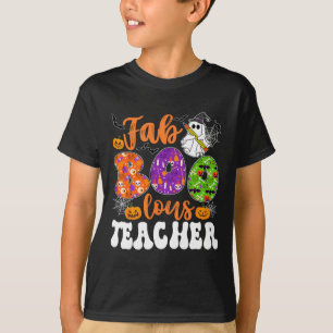 Camiseta Groovy Fabulous Teacher Halloween Boo Men