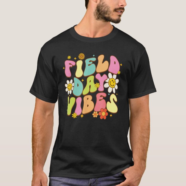 Camiseta Groovy Field Day 2023  Field Day Vibes Teacher Boy (Anverso)