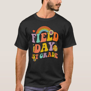 Camiseta Groovy Field Day Primer Grado Infantil El Último D