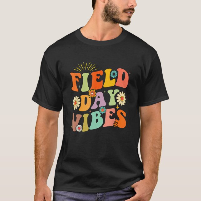Camiseta Groovy Field Day Vibes Teacher Student Field Day V (Anverso)