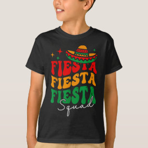 Camiseta Groovy Fiesta Squad Cinco De Mayo Fiesta Mexicana 