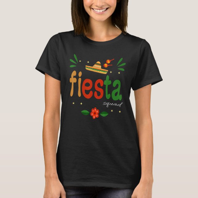 Camiseta Groovy Fiesta Squad Cinco De Mayo Mexican Fiesta 5 (Anverso)