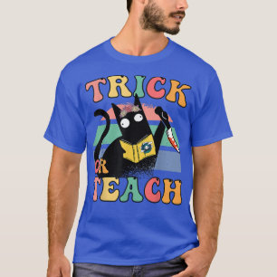 Camiseta Groovy Floral Cat Boo Crew Traum o Teach Season T