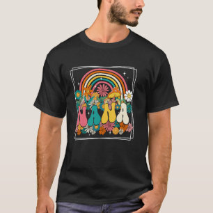 Camiseta Groovy Flores Lindas Nana Mamá Mami Feliz Día de l