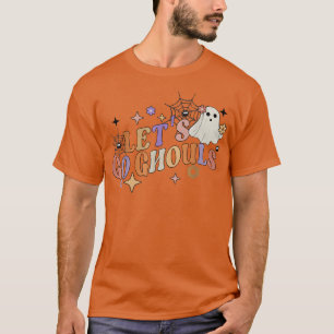 Camiseta Groovy Flower Funny Ghouls Halloween Cute Ghost Sp