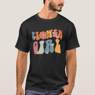 Camiseta Groovy Flower Girl Retro Cute Flower Girl Todd