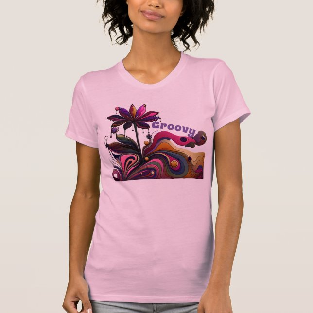 Camiseta Groovy Flower Mujer (Anverso)