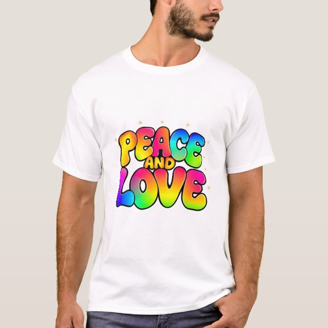 Camiseta Groovy Flower Power Peace Tee (Anverso)