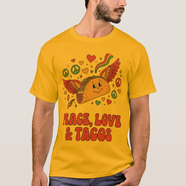 Camiseta Groovy Flying Angel Taco (Anverso)