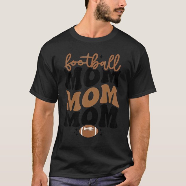Camiseta Groovy Football Mom Game Retro American Football W (Anverso)