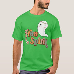 Camiseta Groovy Free Spirit Hippie Halloween Spooky Season