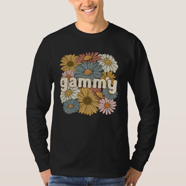 Camiseta Groovy Gammy Grandmother Flowers Gammy Grandma (Anverso)