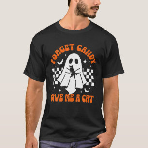 Camiseta Groovy Ghost Black Cat Olvidar A Candy Darme Un Ga