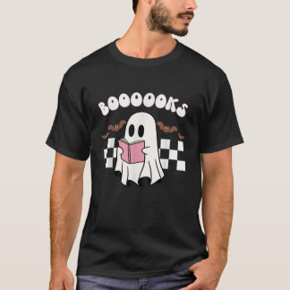 Camiseta Groovy Ghost Boooooooooks Profesor bibliotecario d