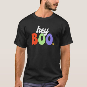 Camiseta Groovy Ghost Halloween Calabaza Cara Hey Boo Trend