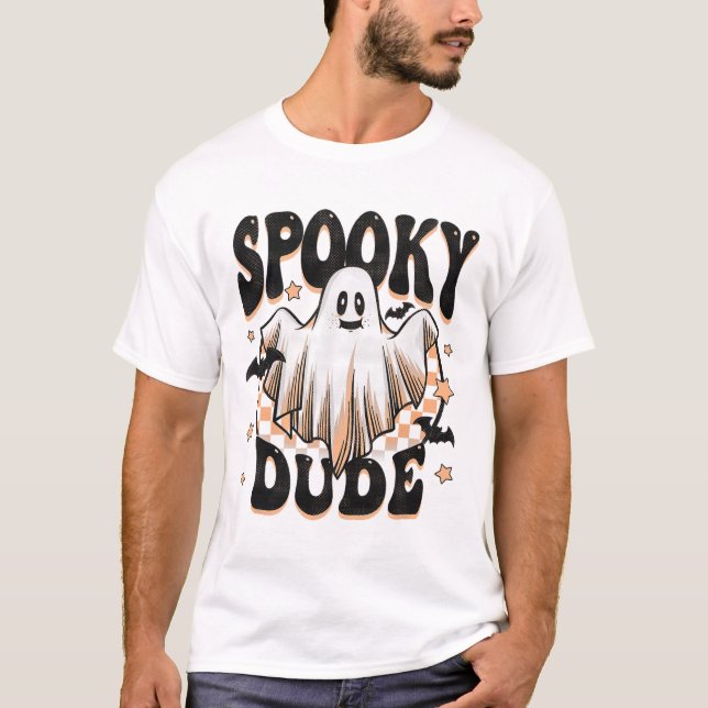 Camiseta Groovy Ghost Halloween Costume a los niños Bo (Anverso)