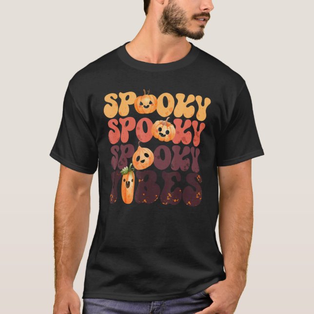 Camiseta Groovy Ghost Spooky Season (Anverso)