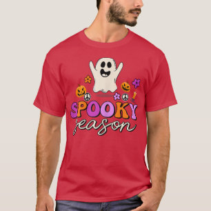 Camiseta Groovy Ghost Spooky Season, estilo Halooween Retro