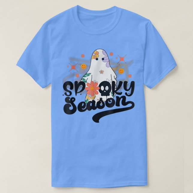 Camiseta Groovy Ghost Spooky Season Tie Dye Cute Boo Hippie (Diseño del anverso)