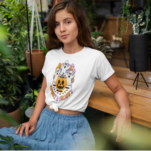Camiseta Groovy Ghosts Retro Spooky Halloween