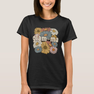 Camiseta Groovy Glam Mamáes Abuela Flores Glam Mamáes Abuel