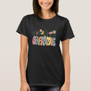 Camiseta Groovy Grammie Flower Retro Grandma Happy Groovy F