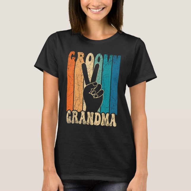 Camiseta Groovy Grandma 70s Aesthetic Nostalgia 1970's Retr (Anverso)
