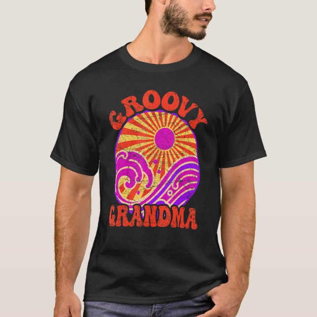 Camiseta Groovy Grandma 70s Aesthetic Nostalgia 1970's Retr (Anverso)