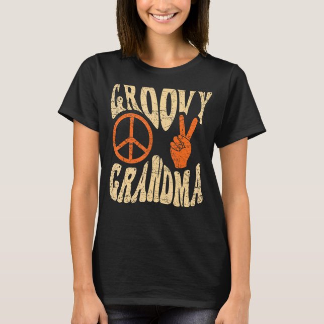Camiseta Groovy Grandma 70s Aesthetic Nostalgia 1970's Retr (Anverso)
