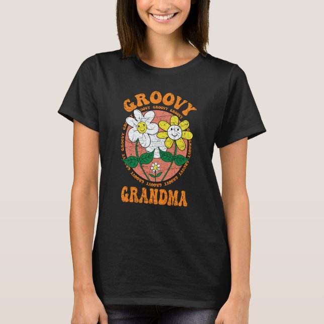 Camiseta Groovy Grandma 70s Aesthetic Nostalgia 1970's Retr (Anverso)