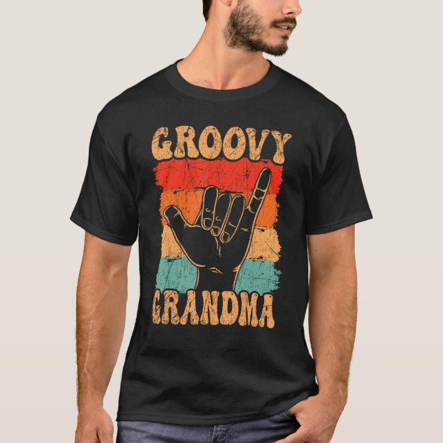 Camiseta Groovy Grandma 70s Aesthetic Nostalgia 1970's Retr (Anverso)