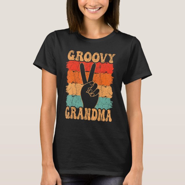 Camiseta Groovy Grandma 70s Aesthetic Nostalgia 1970's Retr (Anverso)
