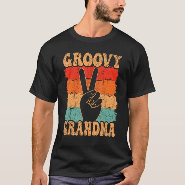 Camiseta Groovy Grandma 70s Aesthetic Nostalgia 1970's Retr (Anverso)