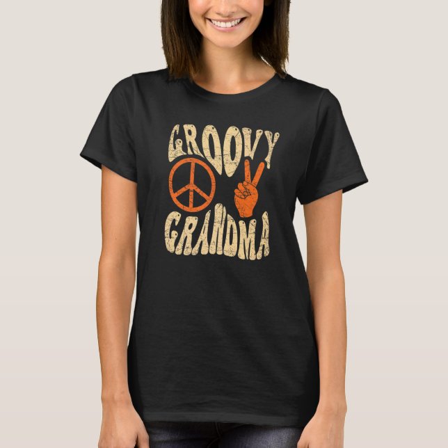 Camiseta Groovy Grandma 70s Aesthetic Nostalgia 1970's Retr (Anverso)