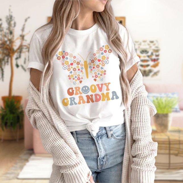 Camiseta Groovy Grandma, camiseta Groovy Butterfly (Subido por el creador)