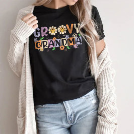 Camiseta Groovy Grandma, divertida brigada de la a