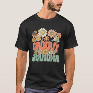 Camiseta Groovy Grandma Floral Hippie Retro Daisy Flower Mo