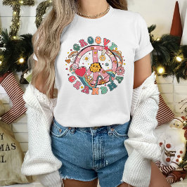 Camiseta Groovy Grandma Para Mujeres, Signo De Paz