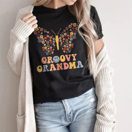 Camiseta Groovy Grandma T-Shirt, mariposa Groovy
